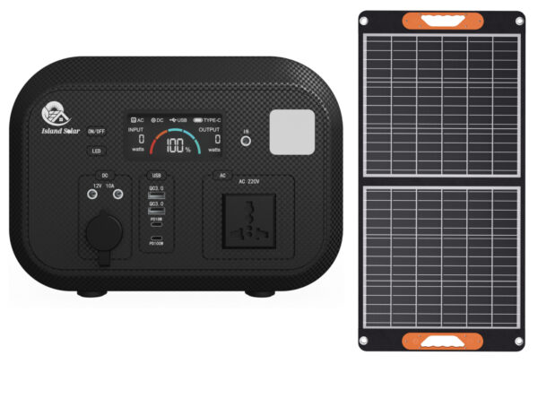 600W Portable Power Station 576Wh LifePo4 + Solar Panel
