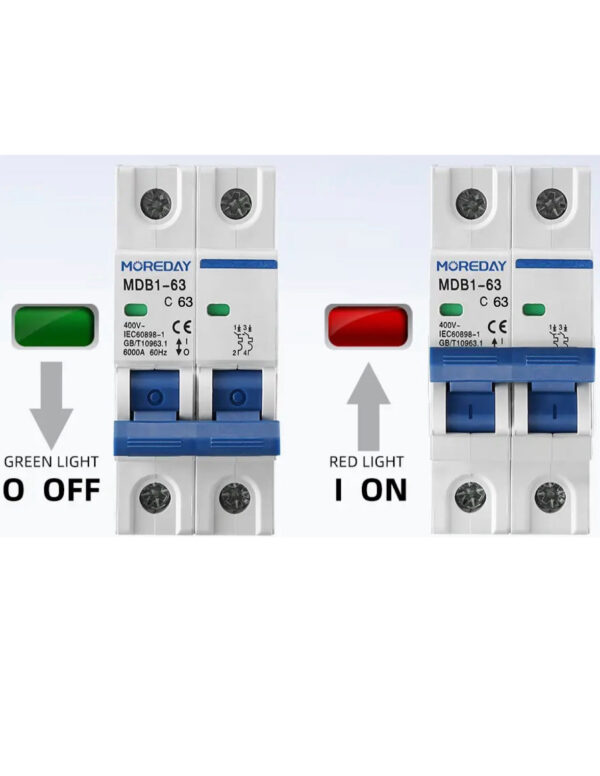 AC. MCB 63amp - 2P breaker - Image 2