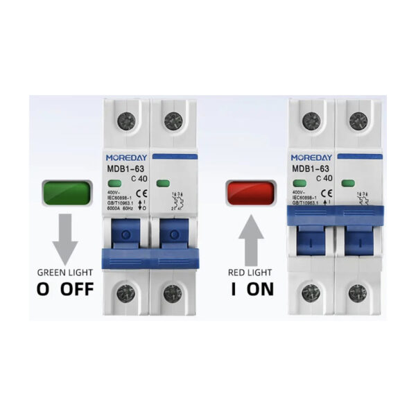 AC. MCB 40amp - 2P breaker - Image 2